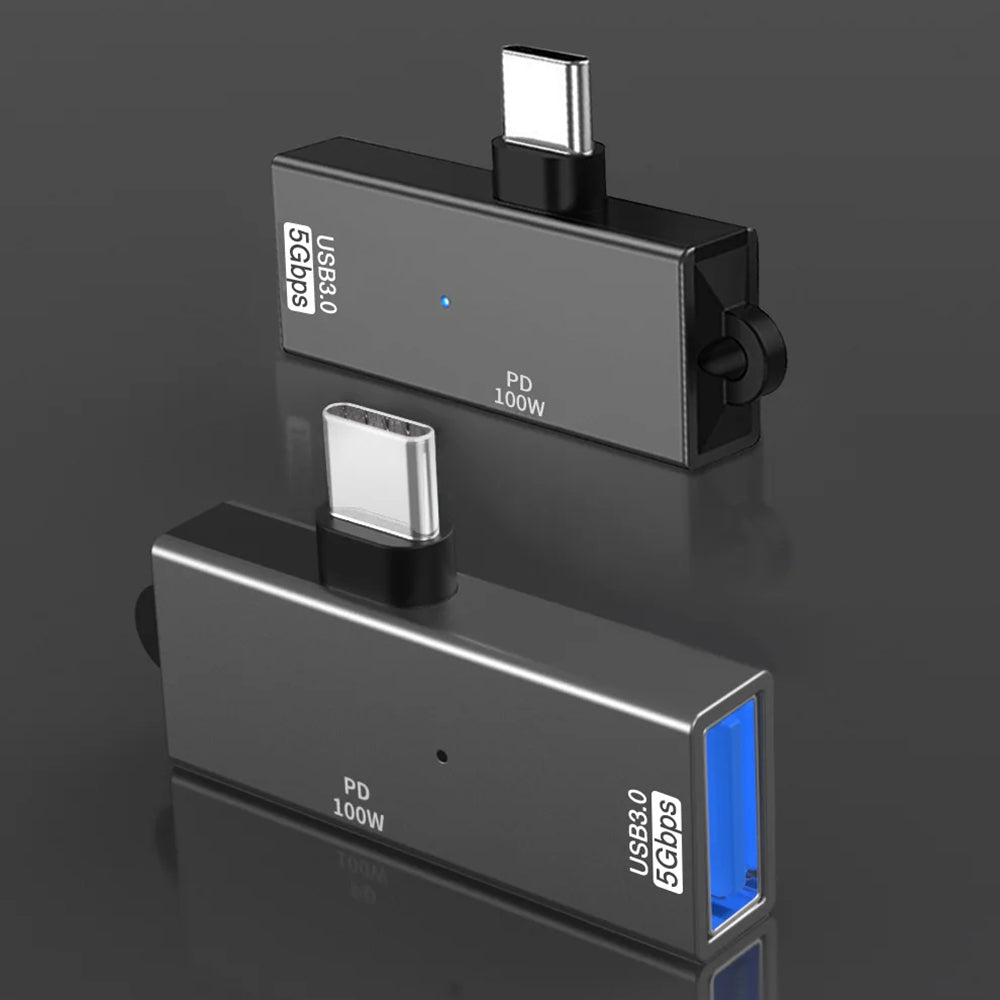 Адаптер OTG USB-C - USB-A Techsuit A21, Сив