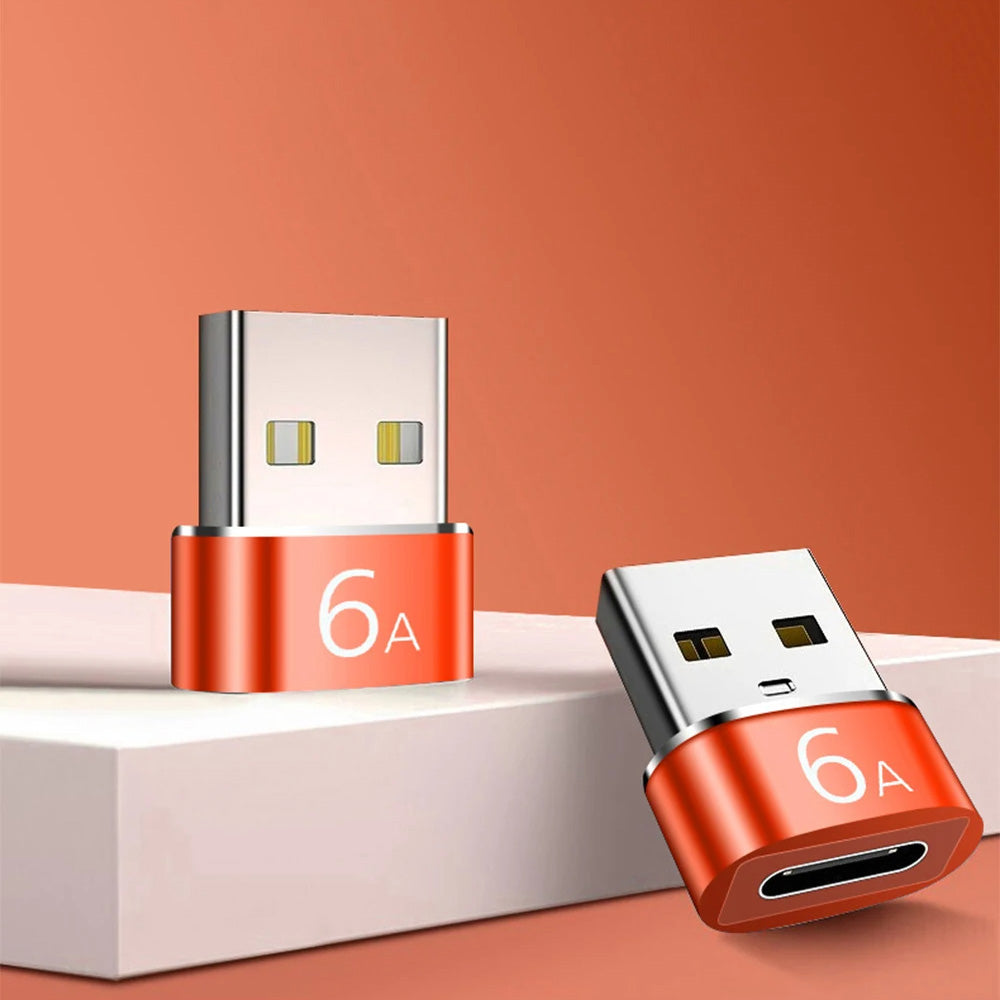 Адаптер за данни и зареждане USB-C - USB-A Techsuit A4 HyperPort, Черно Оранжев