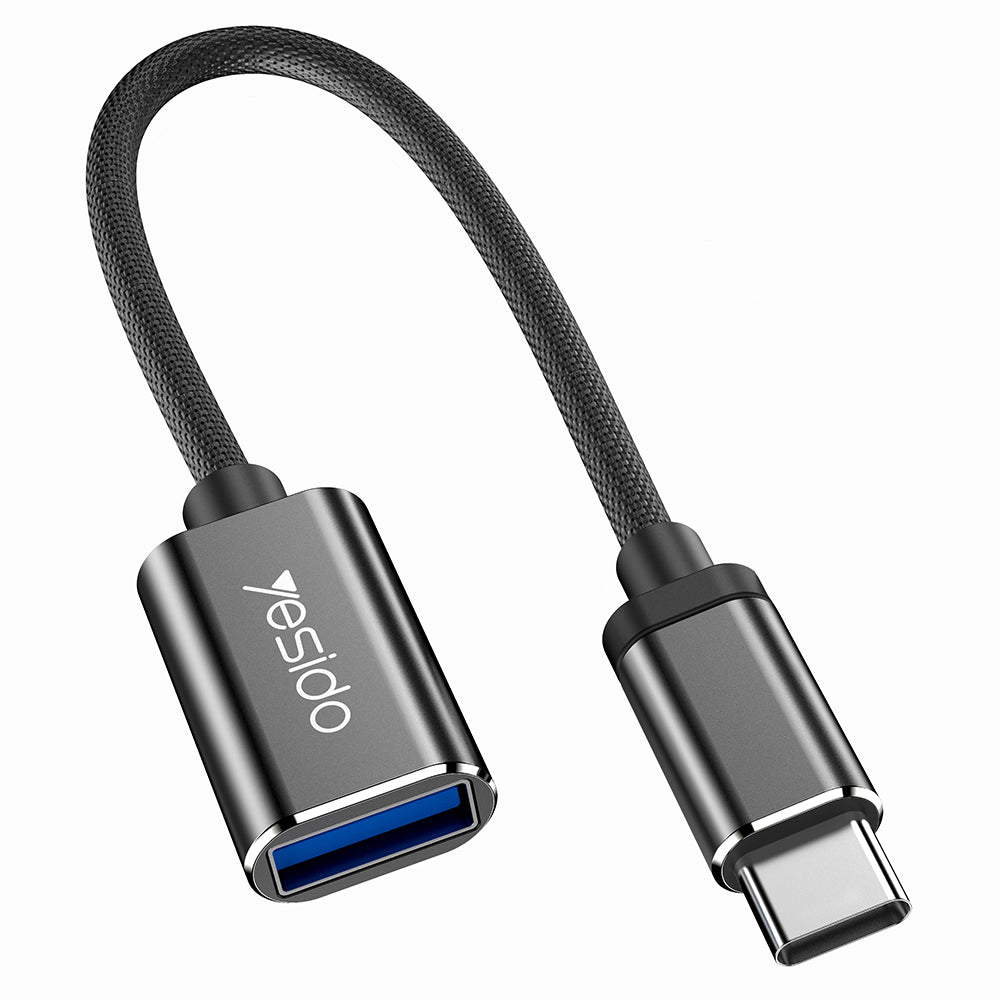 Адаптер OTG USB-C - USB-A Yesido GS01, Черен