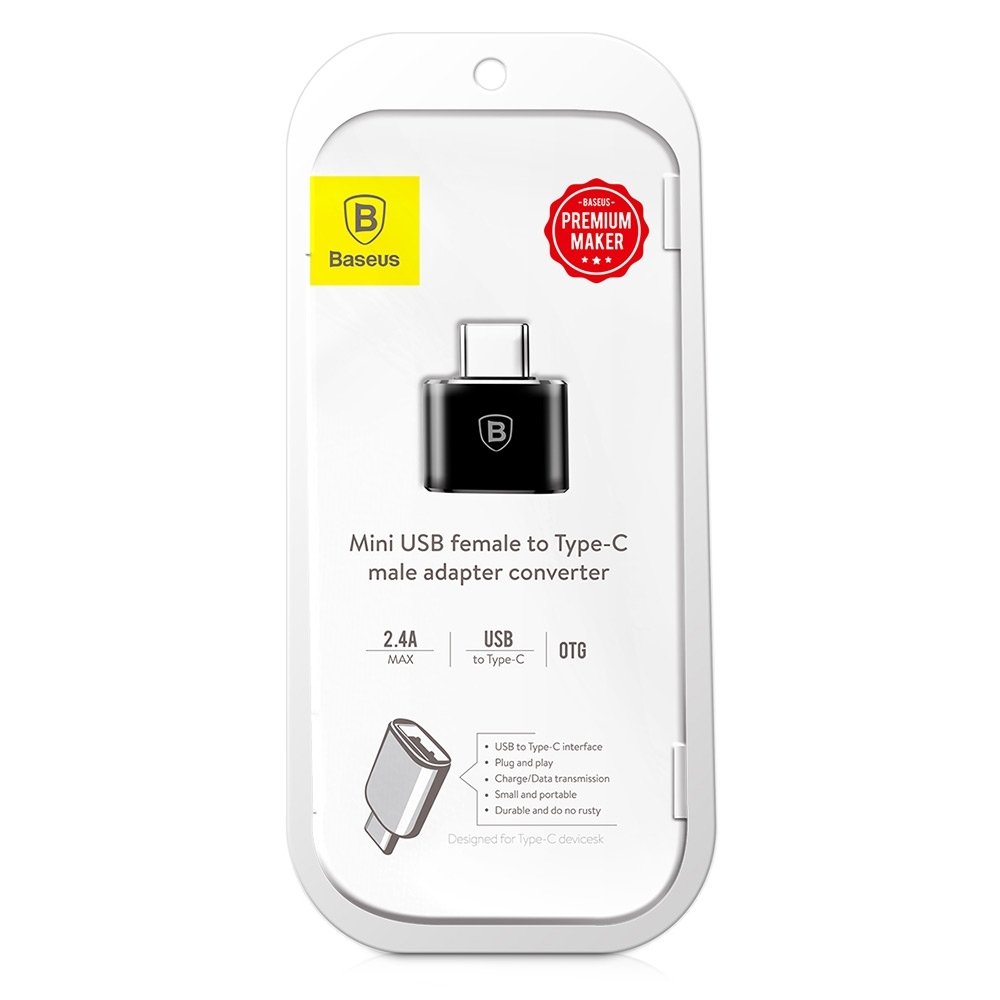 Адаптер OTG USB-C - USB-A Baseus, Черен CATOTG-01