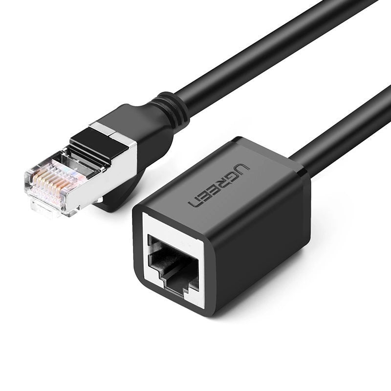 Удължител за мрежов кабел UGREEN NW112, RJ45 - RJ45, 1m, Черен