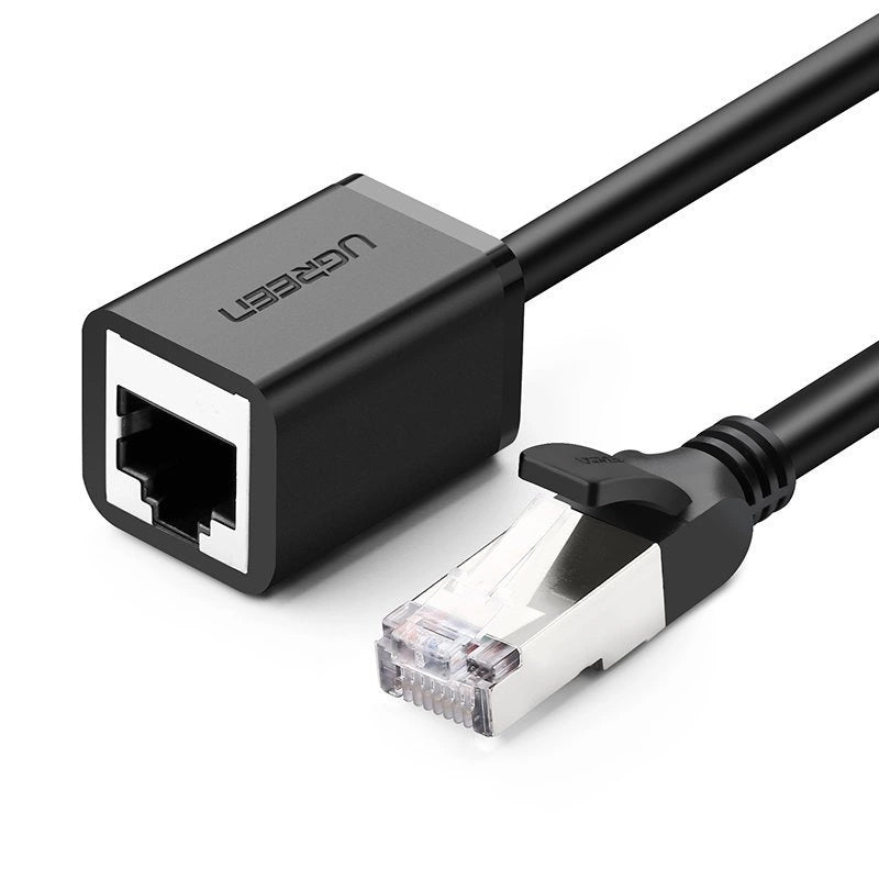 Удължител за мрежов кабел UGREEN NW112, RJ45 - RJ45, 1m, Черен