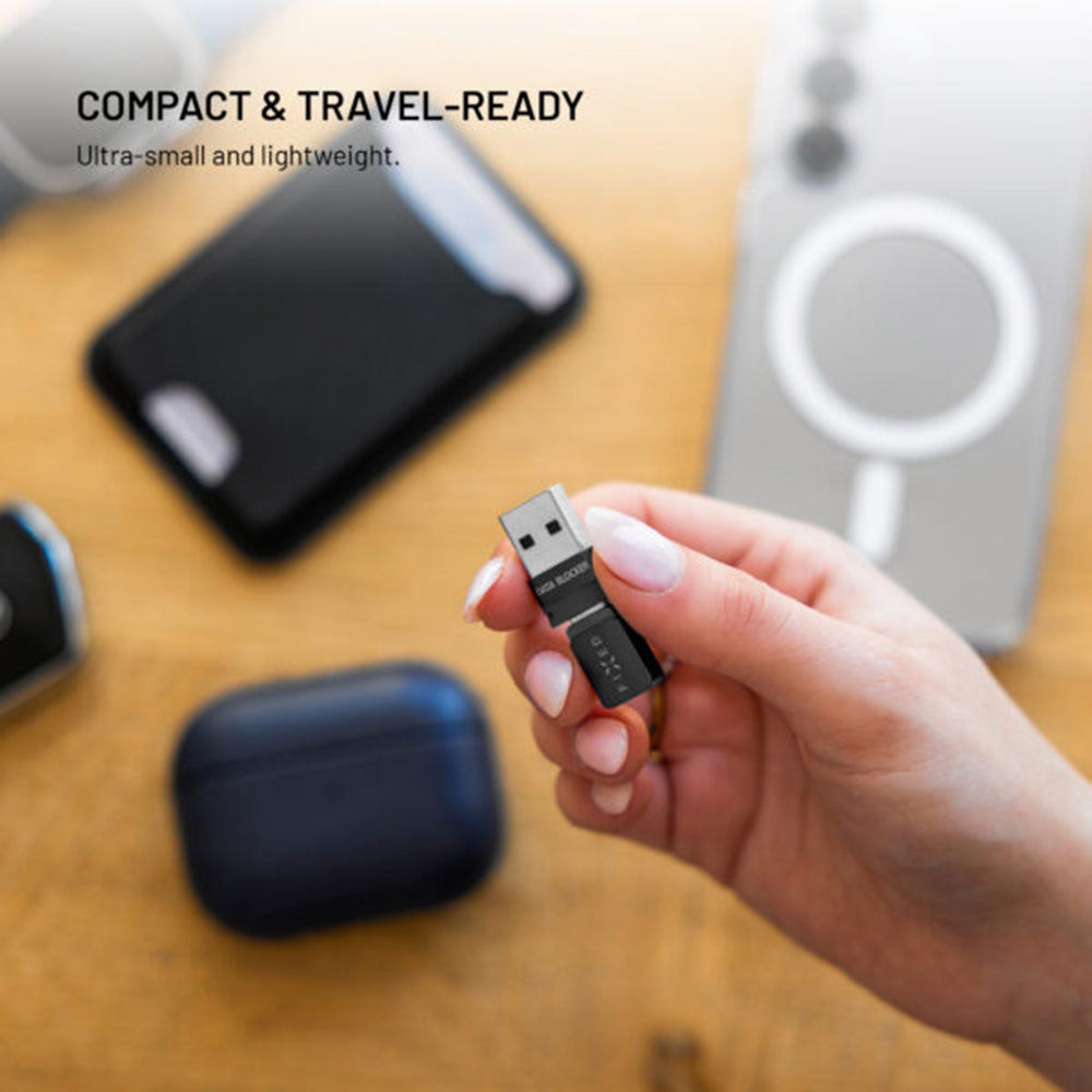 USB адаптер за блокиране на данни Fixed, USB-A / USB-C, 2в1, Черен
