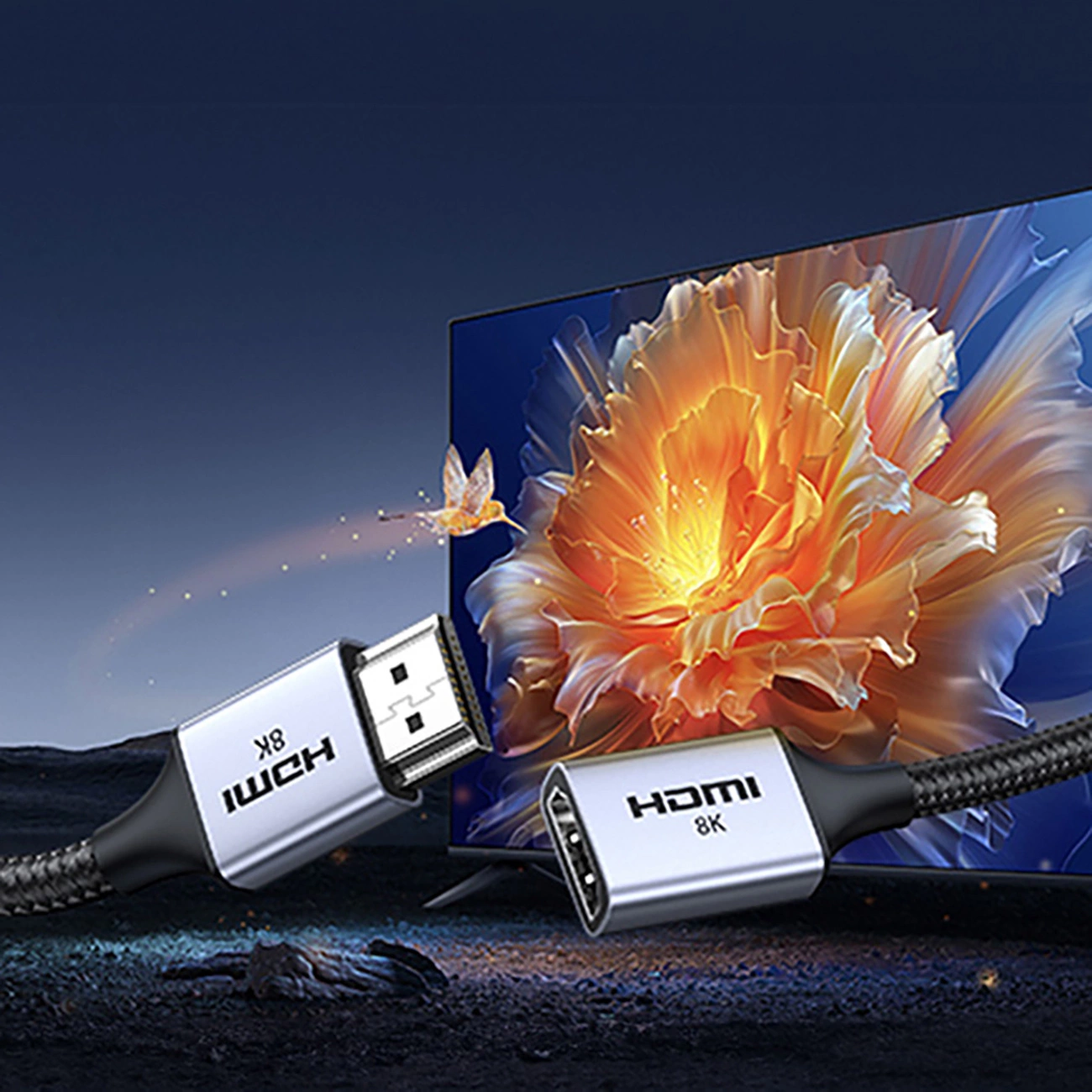 Адаптер за видео UGREEN HD165, HDMI - HDMI, 8K, Сив