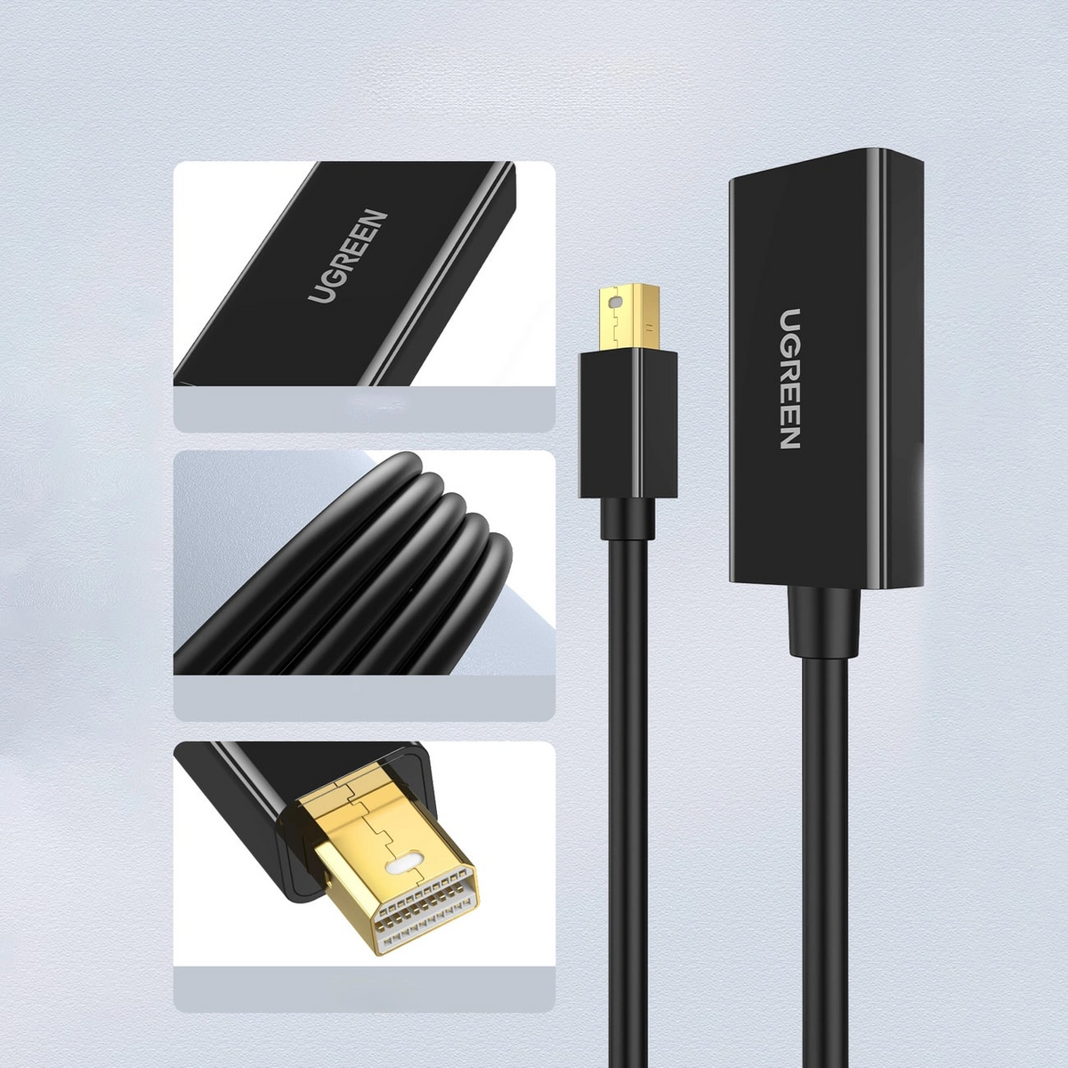 UGREEN MD112 Video Adapter, MiniDisplayPort - HDMI, 4K, Black