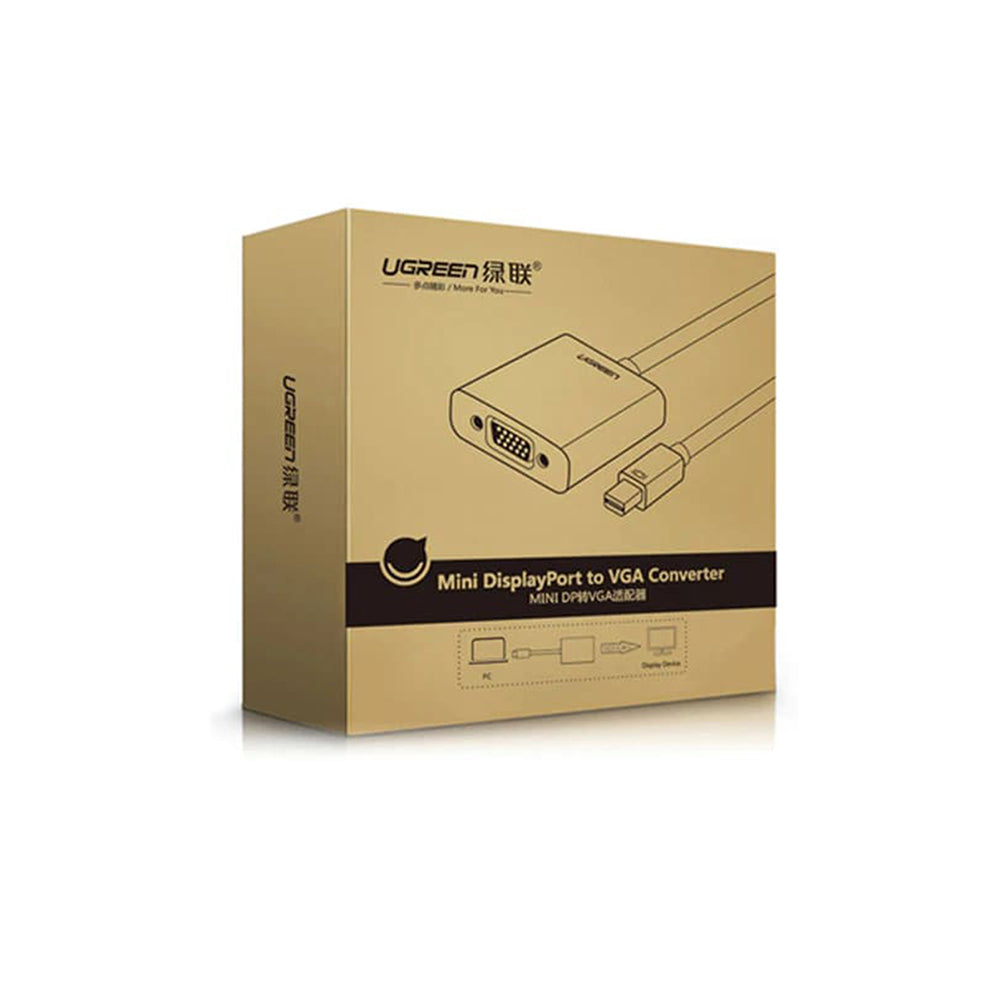 Адаптор за видео UGREEN, MiniDisplayPort - VGA, 1080P, Черен