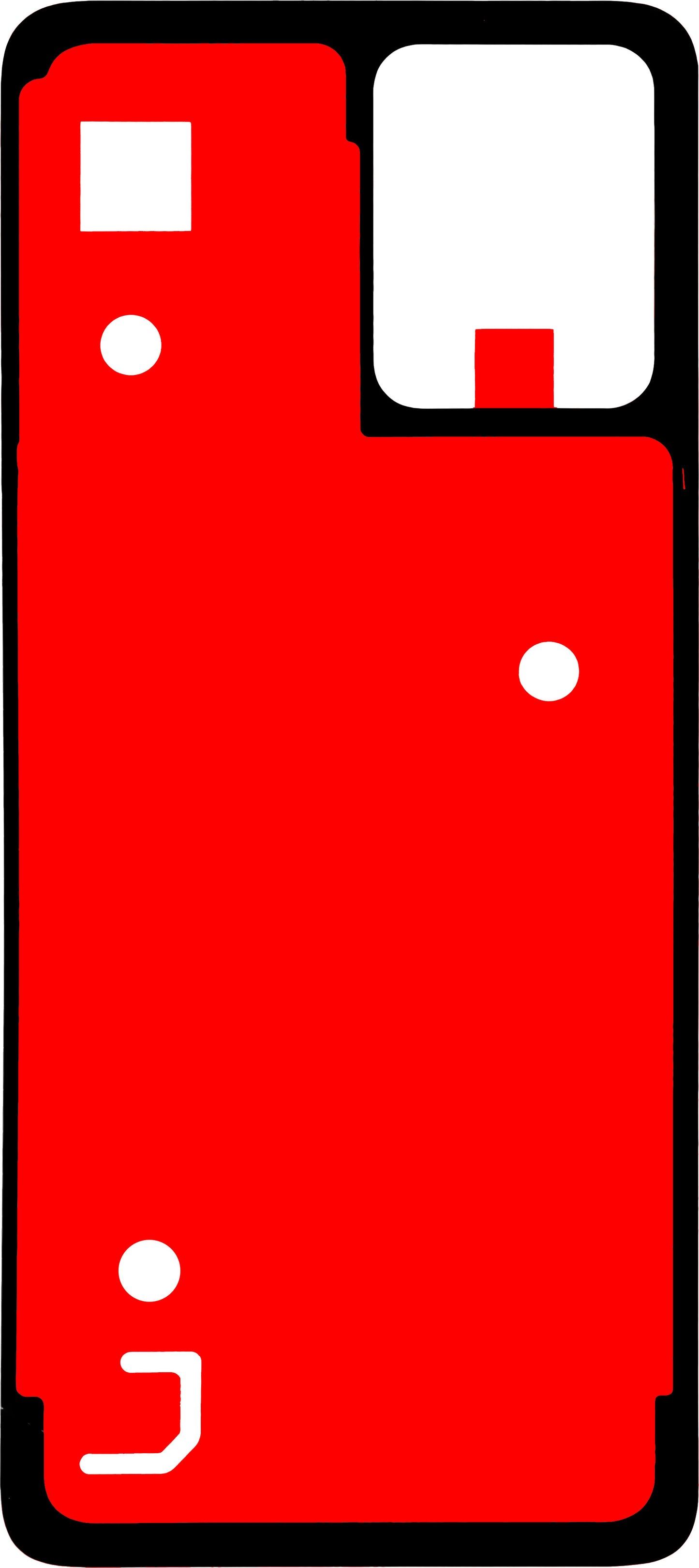 Battery Cover Adhesive for Motorola Moto G64 / G54 Power Edition / G54, 3D, Service Pack 5D78C23266