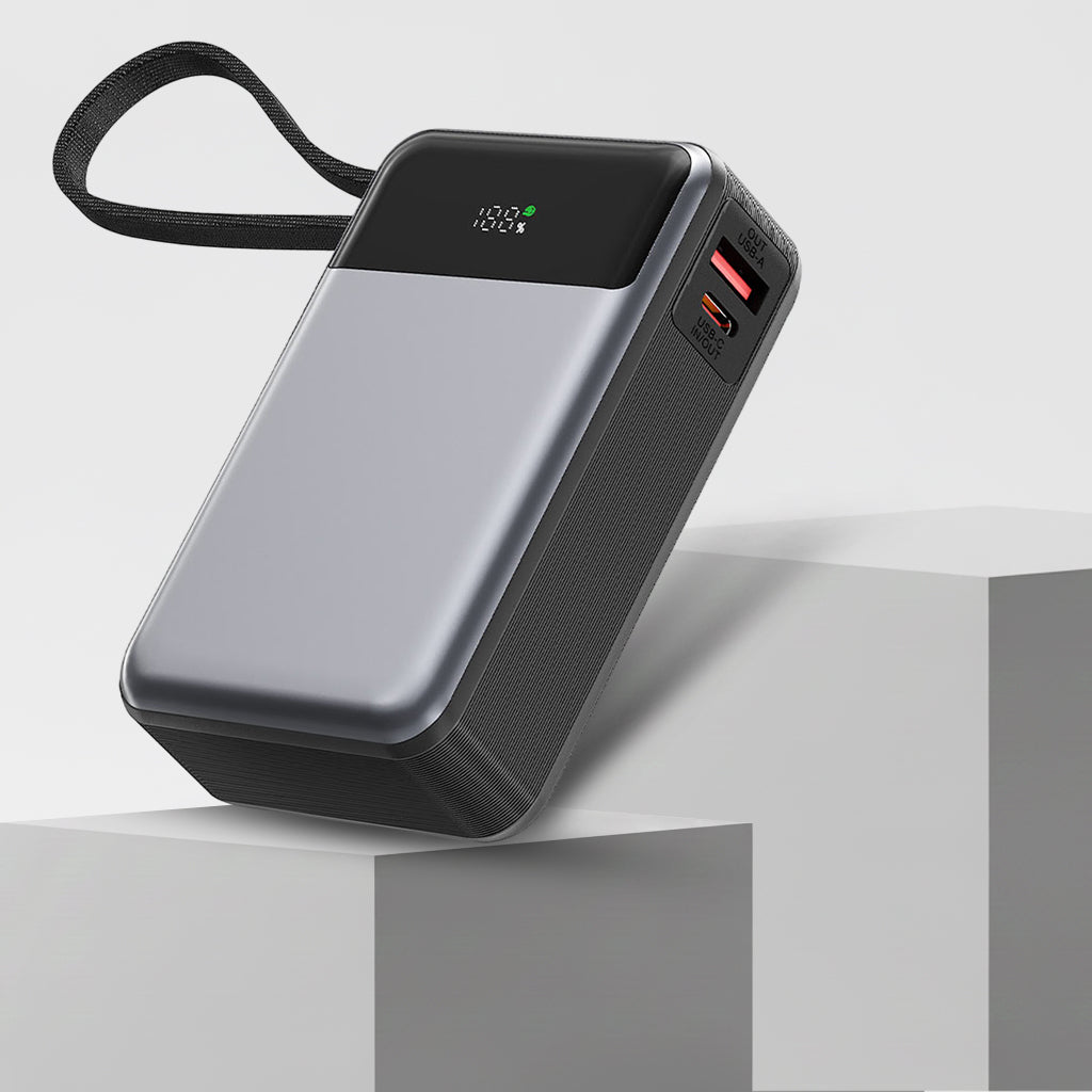Външна батерия Acefast M21, 20000mAh, 65W, QC + PD, 1 x USB-A - 2 x USB-C, Черна