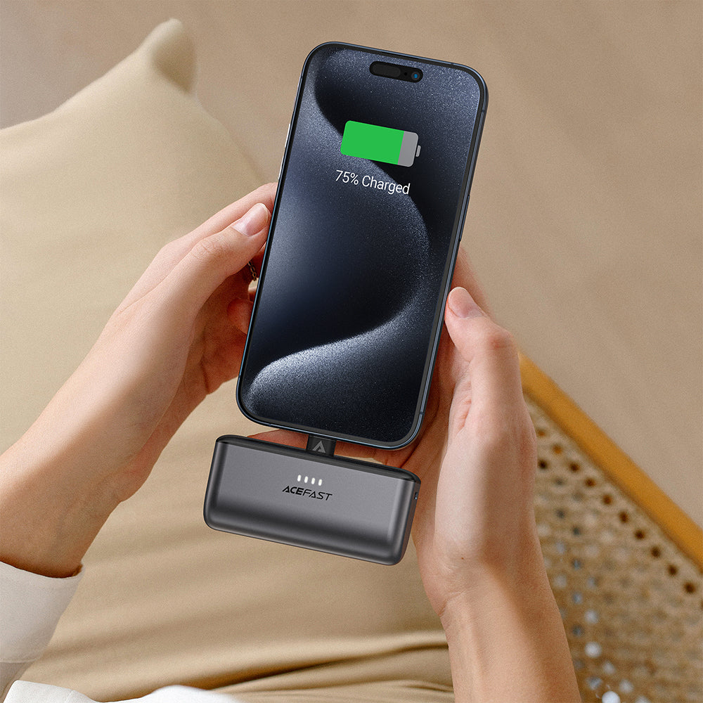 Външна батерия Acefast M9, 5000mAh, 20W, PD, 2 x USB-C, Черна