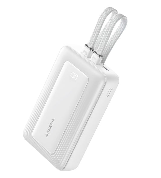 Външна батерия Anker PowerCore, 20000mAh, 30W, QC + PD, 1 x Lightning - 1 x USB-A - 2 x USB-C, Бяла A1681H21