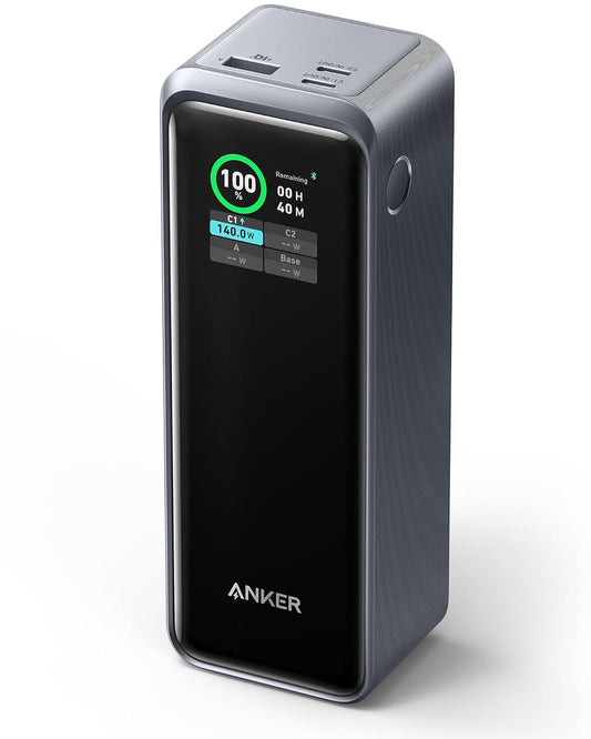 Външна батерия Anker Prime, 27650mAh, 250W, QC + PD, 1 x USB-A - 2 x USB-C, черна A1340011 A1340011