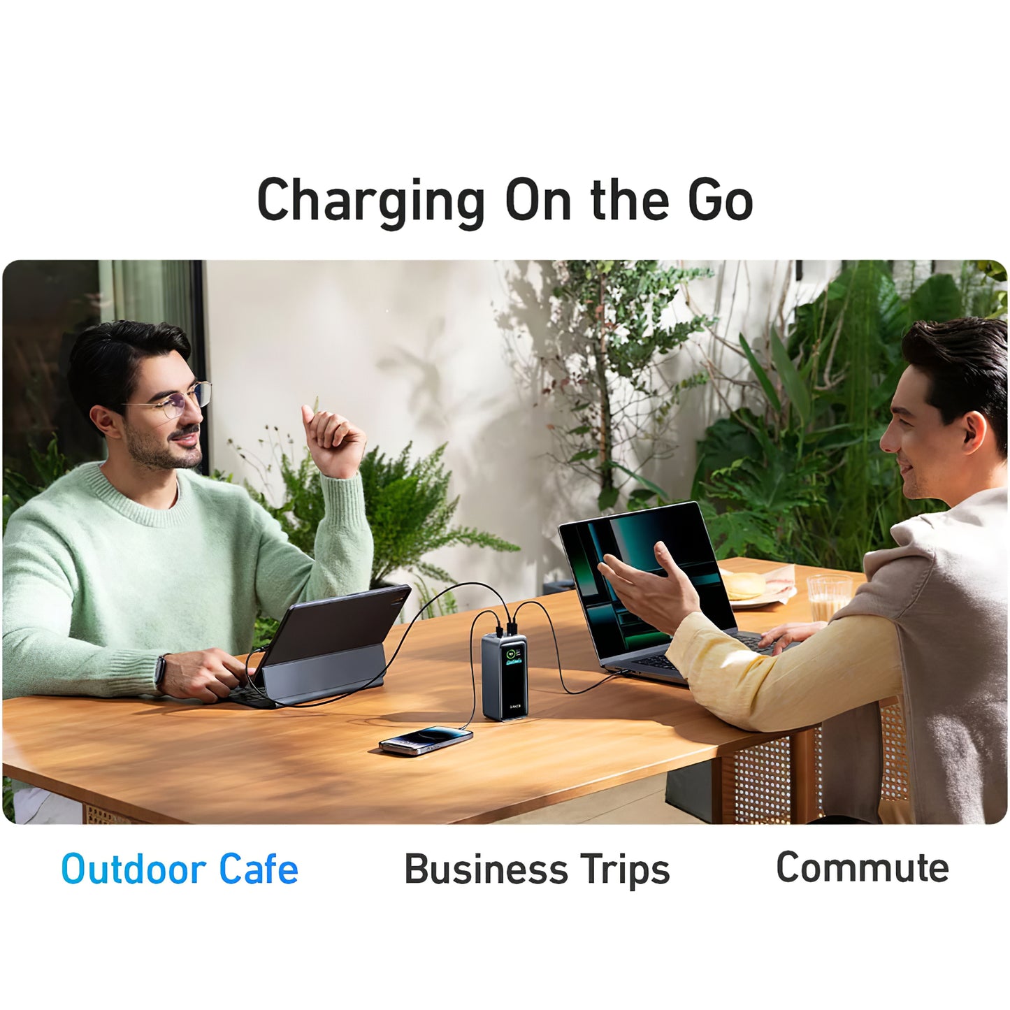 Външна батерия Anker Prime, 20000mAh, 200W, QC + PD, 1 x USB-A - 2 x USB-C, черна A1336011