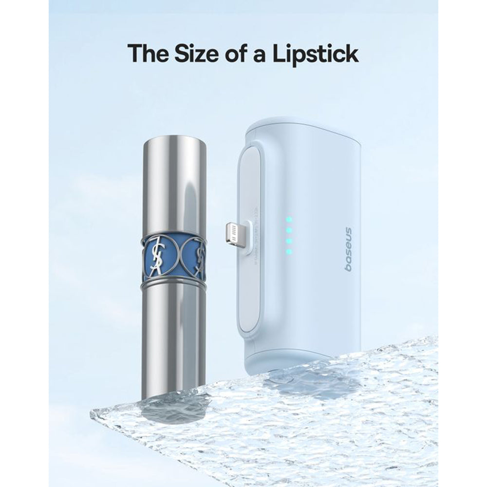 Външна батерия Baseus Compact, 5000mAh, 20W, PD, 1 x Lightning - 1 x USB-C, Синя P10068307313-00