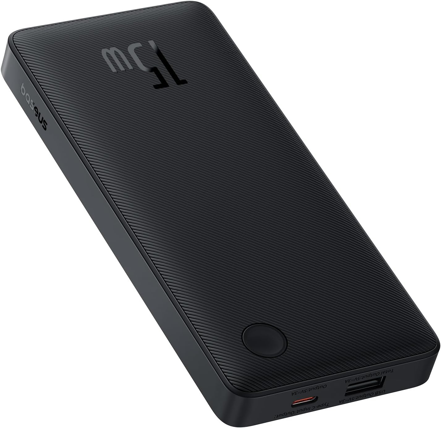 Външна батерия Baseus Airpow Lite, 10000mAh, 15W, 1 x USB-A - 1 x USB-C, черна P10067500123-00