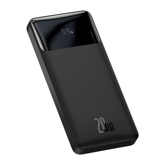 Външна батерия Baseus Bipow, 10000mAh, 20W, QC + PD, 1 x USB-C - 2 x USB-A, Черна PPBD050301