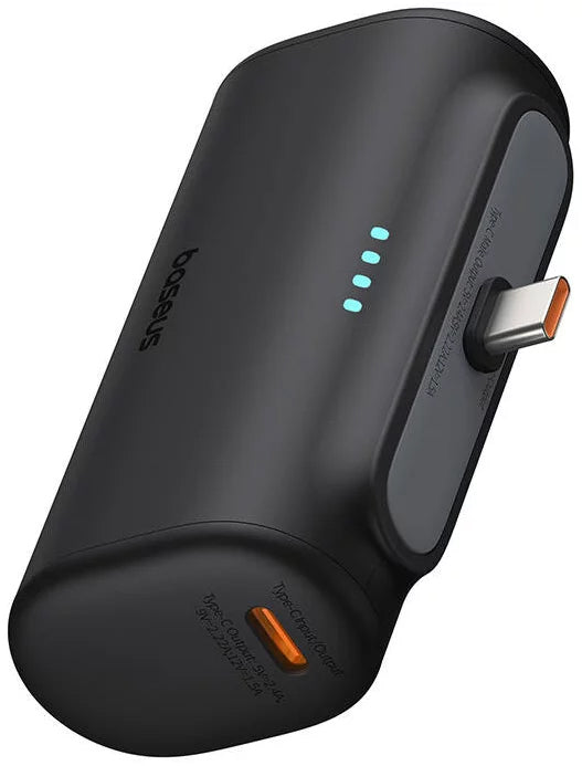 Външна батерия Baseus Compact, 5000mAh, 20W, PD, 2 x USB-C, Черна P10068306113-00