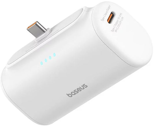 Външна батерия Baseus Compact, 5000mAh, 20W, PD, 2 x USB-C, Бяла P10068306213-00