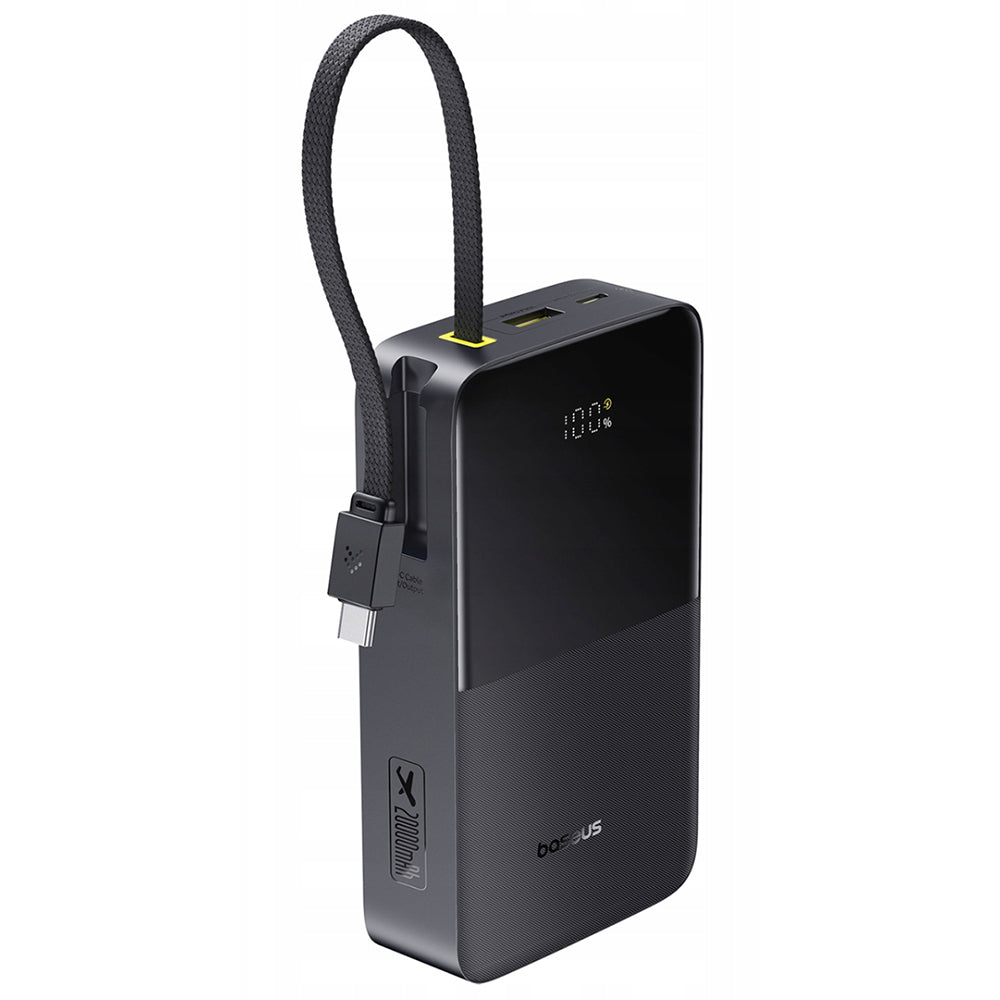 Външна батерия Baseus EnerFill Bipow2 Pro, 20000mAh, 22.5W, QC + PD, 1 x USB-A - 2 x USB-C, Черна E0027701
