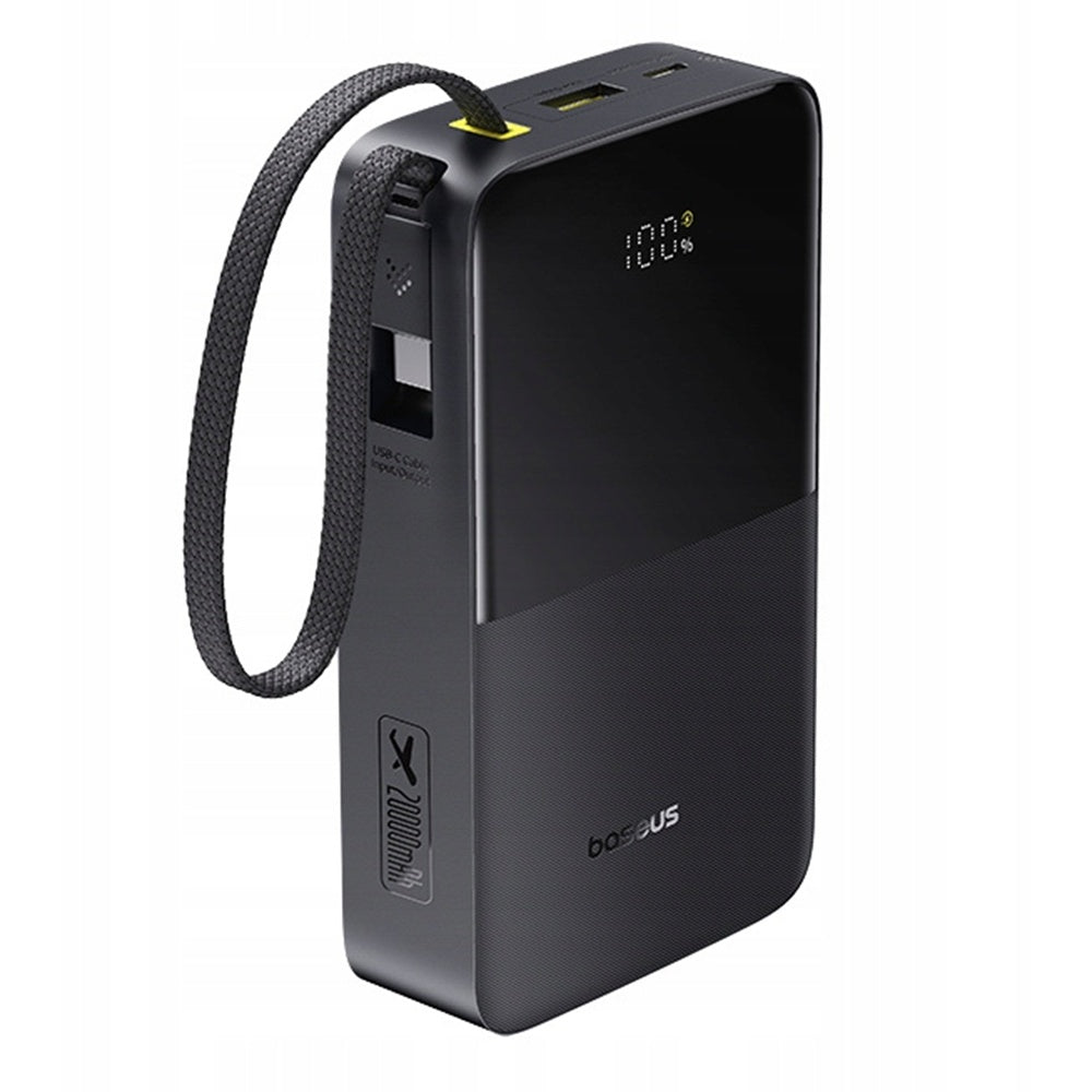 Външна батерия Baseus EnerFill Bipow2 Pro, 20000mAh, 22.5W, QC + PD, 1 x USB-A - 2 x USB-C, Черна E0027701