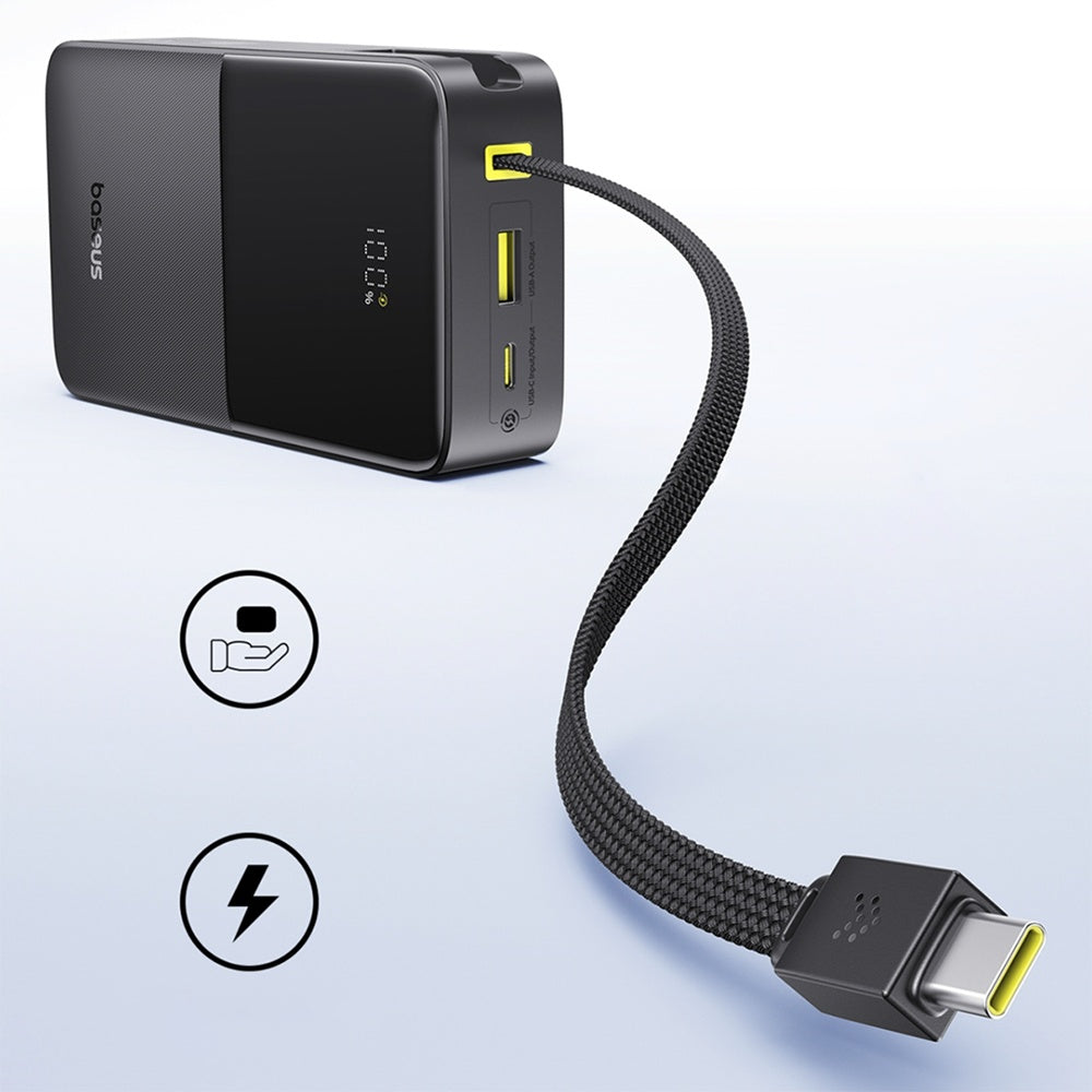 Външна батерия Baseus EnerFill Bipow2 Pro, 20000mAh, 22.5W, QC + PD, 1 x USB-A - 2 x USB-C, Черна E0027701