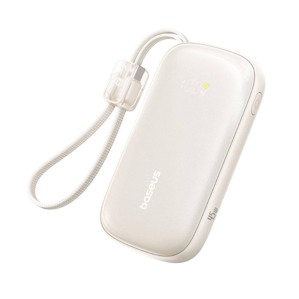 Външна батерия Baseus EnerFill FC21 Qpow 3 Ultra, 10000mAh, 45W, QC + PD, 1 x USB-A - 1 x USB-C, Бежов E0027Q01