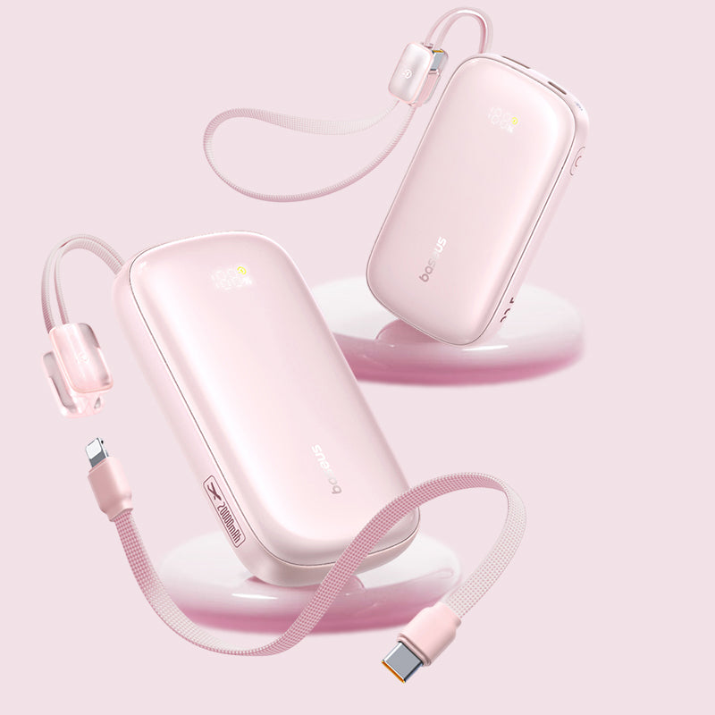 Външна батерия Baseus EnerFill FC21 Qpow 3 Ultra, 10000mAh, 45W, QC + PD, 1 x USB-A - 1 x USB-C, Розов E0027Q02