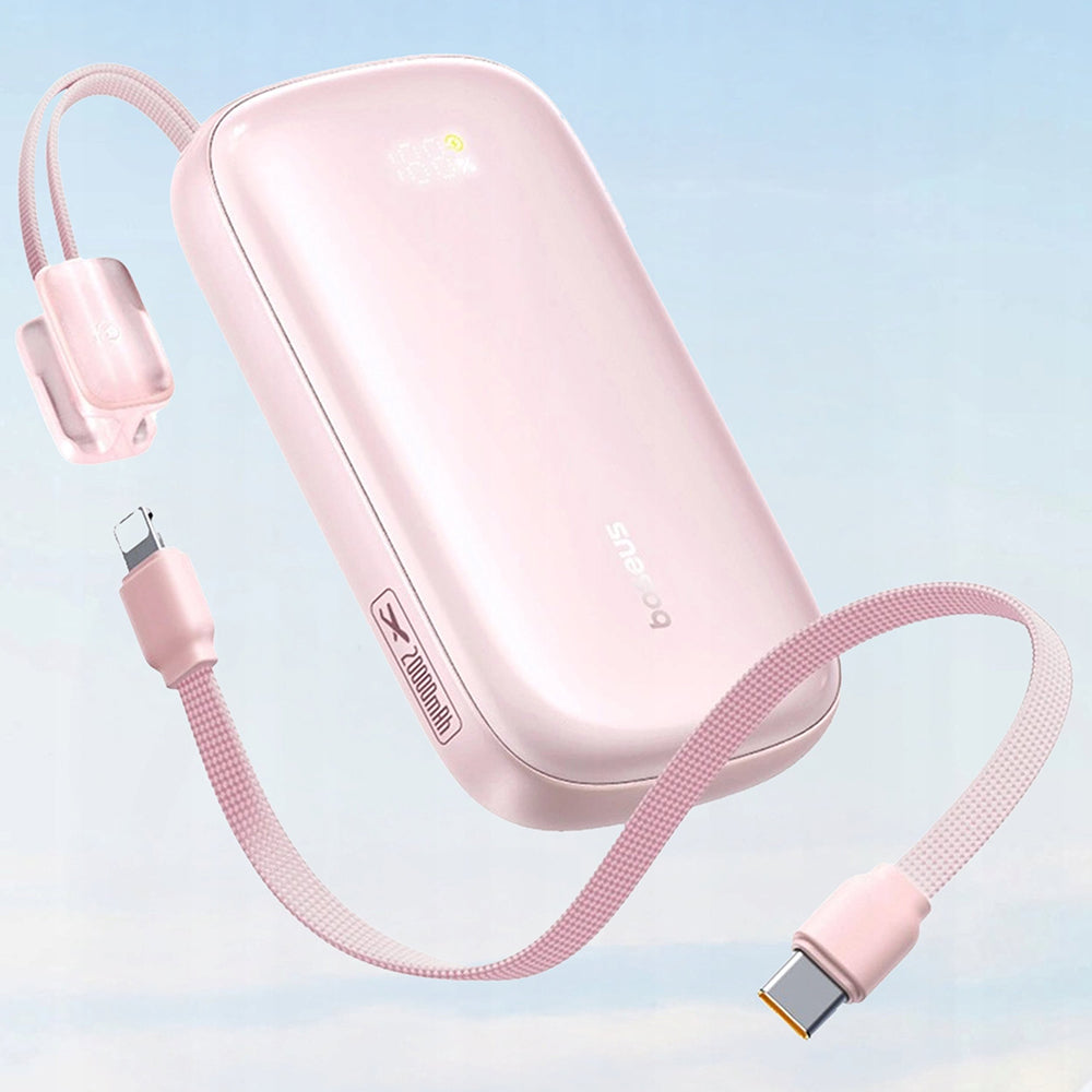 Външна батерия Baseus EnerFill FC21 Qpow 3 Ultra, 10000mAh, 45W, QC + PD, 1 x USB-A - 1 x USB-C, Розов E0027Q02