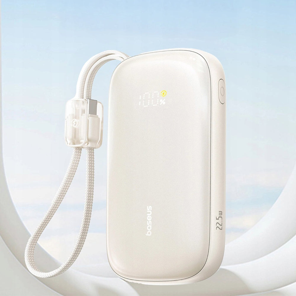 Външна батерия Baseus EnerFill FC21 Qpow 3 Ultra, 20000mAh, 22.5W, QC + PD, 1 x USB-A - 1 x USB-C, Бежов E0027M01