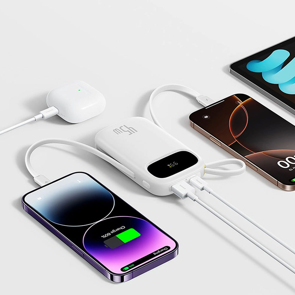 Външна батерия Baseus EnerFill FC31 Qpow 3, 20000mAh, 45W, QC + PD, 1 x Lightning - 1 x USB-A - 2 x USB-C, Лилав E0028D02