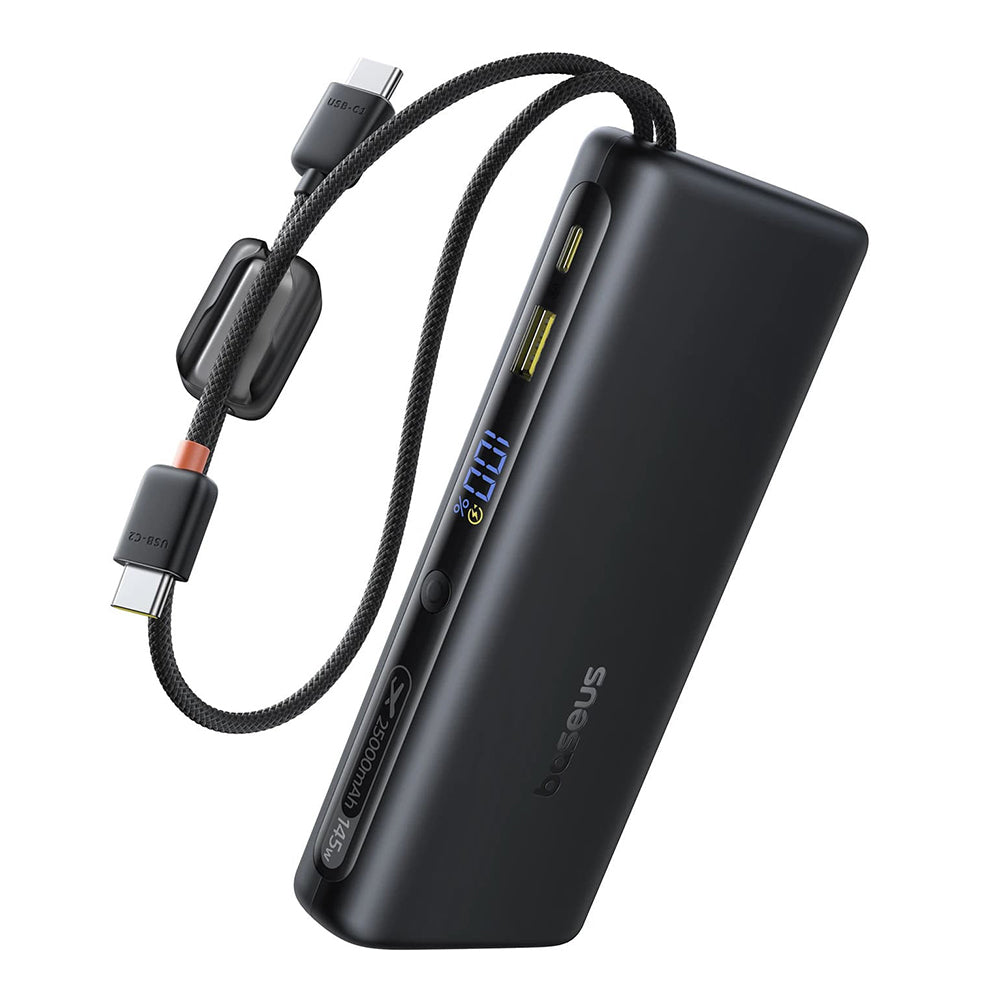 Външна батерия Baseus EnerFill FC41, 25000mAh, 145W, QC + PD, 1 x USB-A - 3 x USB-C, Черна E0028H03