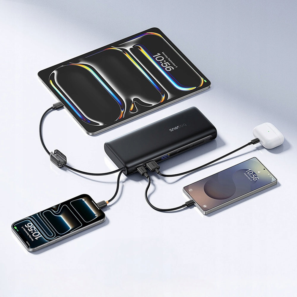 Външна батерия Baseus EnerFill FC41, 25000mAh, 145W, QC + PD, 1 x USB-A - 3 x USB-C, Черна E0028H03