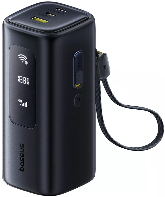 Външна батерия Baseus EnerGeek GX11, 20000mAh, 67W, QC + PD, 1 x USB-A - 2 x USB-C, Черна E0025701