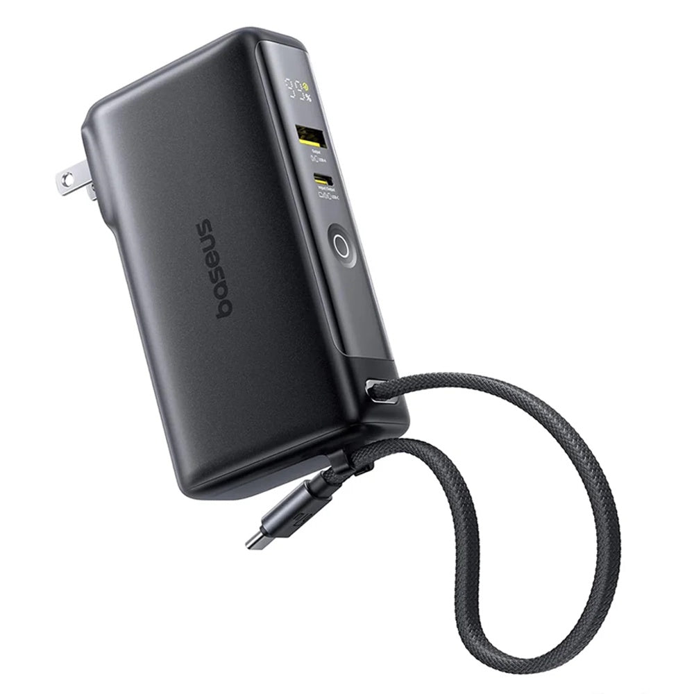 Външна батерия Baseus Nomos NT11 Omni US, 10000mAh, 67W, QC + PD, 1 x USB-A - 2 x USB-C, Черна P10078807123-00