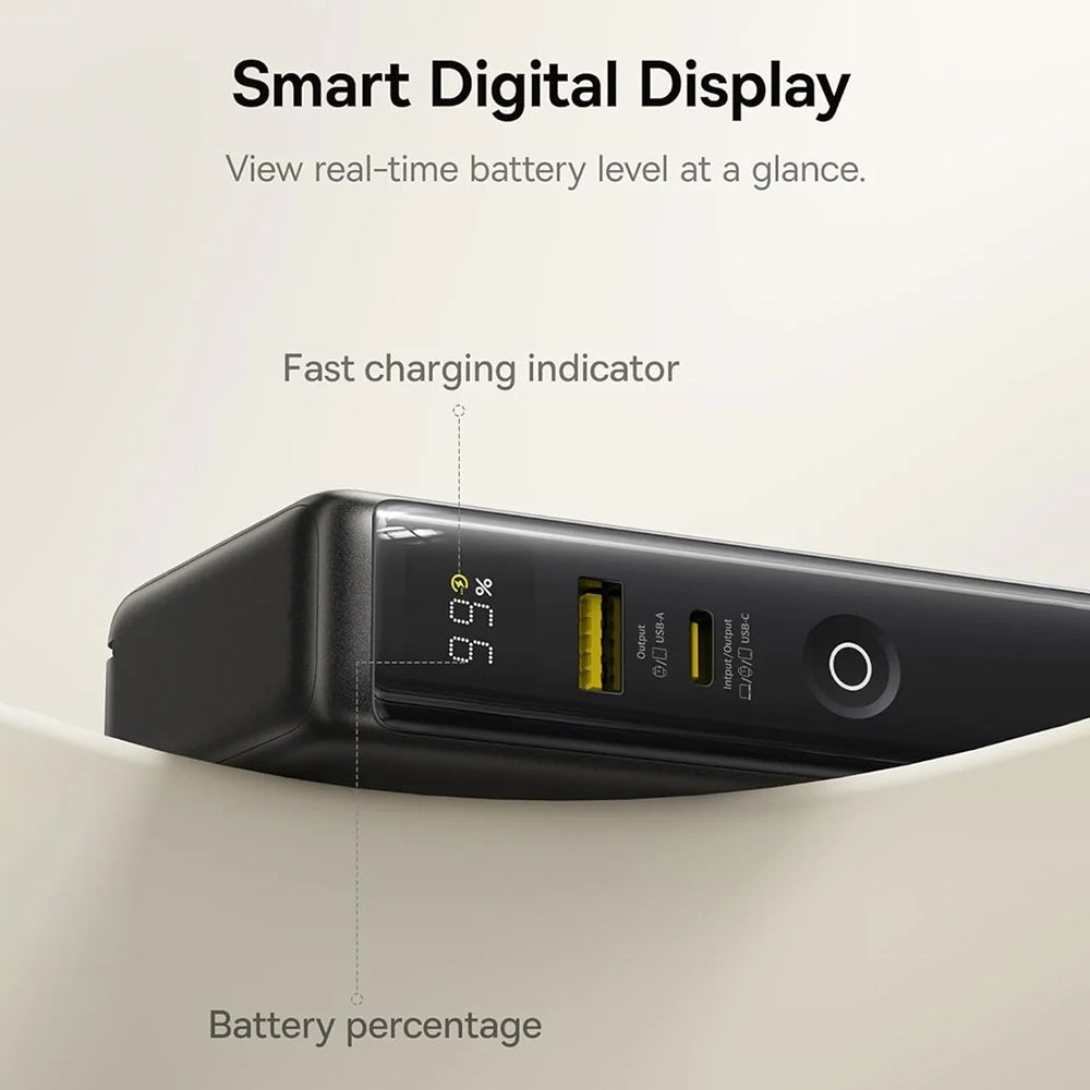 Външна батерия Baseus Nomos NT11 Omni US, 10000mAh, 67W, QC + PD, 1 x USB-A - 2 x USB-C, Черна P10078807123-00
