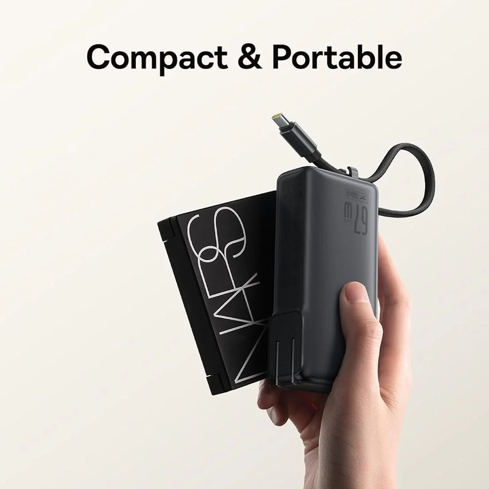 Външна батерия Baseus Nomos NT11 Omni US, 10000mAh, 67W, QC + PD, 1 x USB-A - 2 x USB-C, Черна P10078807123-00