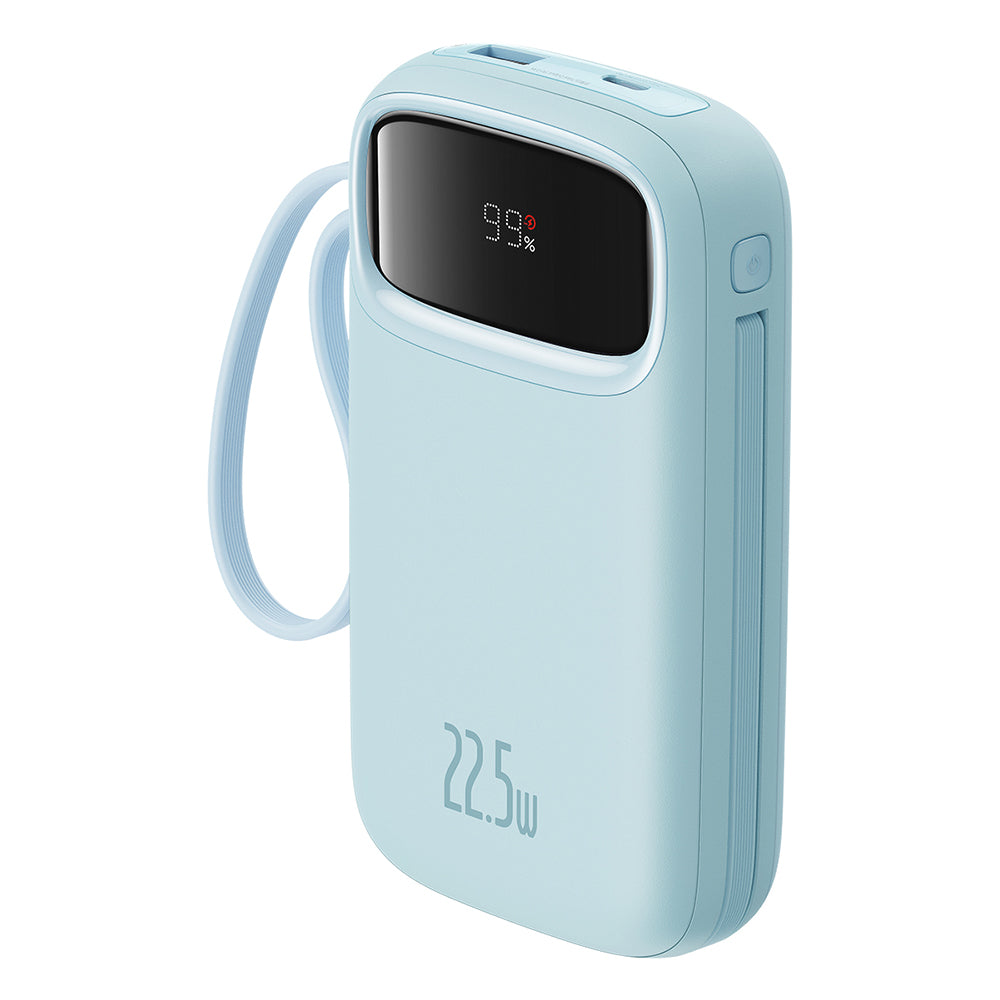 Външна батерия Baseus Qpow Pro+, 20000mAh, 22.5W, QC + PD, 1 x Lightning - 1 x USB-A - 2 x USB-C, Синя P10055002313-00