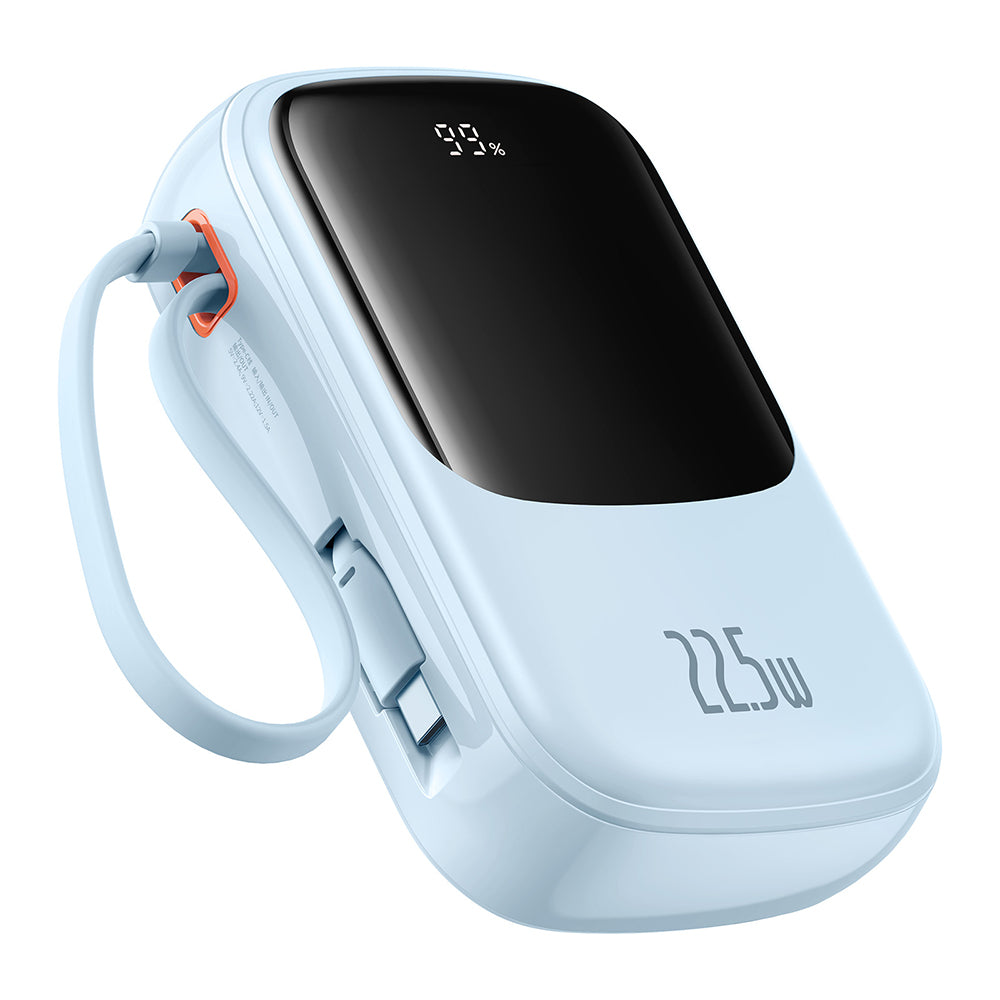 Външна батерия Baseus Qpow Pro+, 20000mAh, 22.5W, QC + PD, 1 x USB-A - 2 x USB-C, Синя P10067103313-00