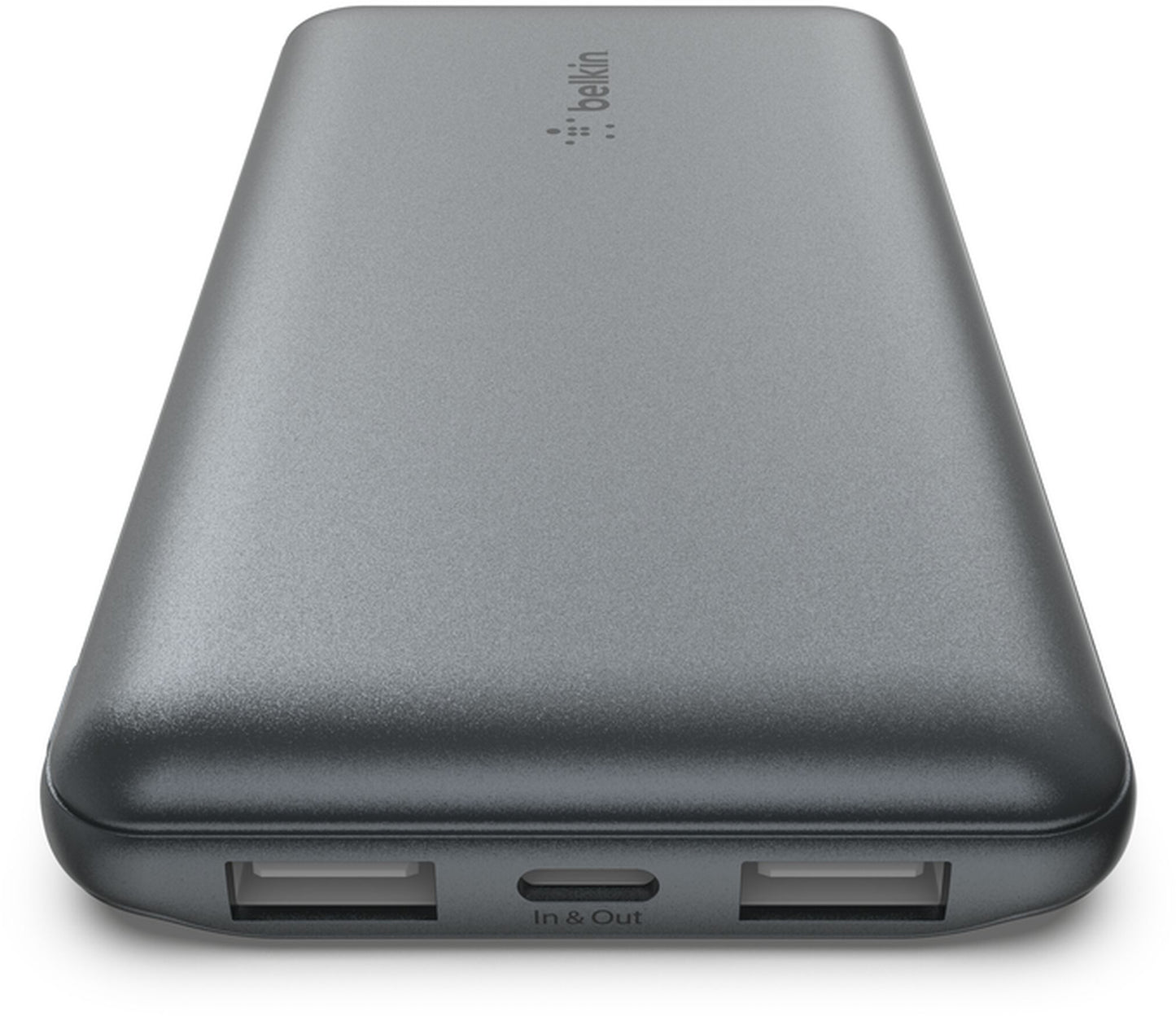 Външна батерия Belkin BoostCharge, 10000mAh, 15W, 1 x USB-C - 2 x USB-A, Сива BPB011btGY
