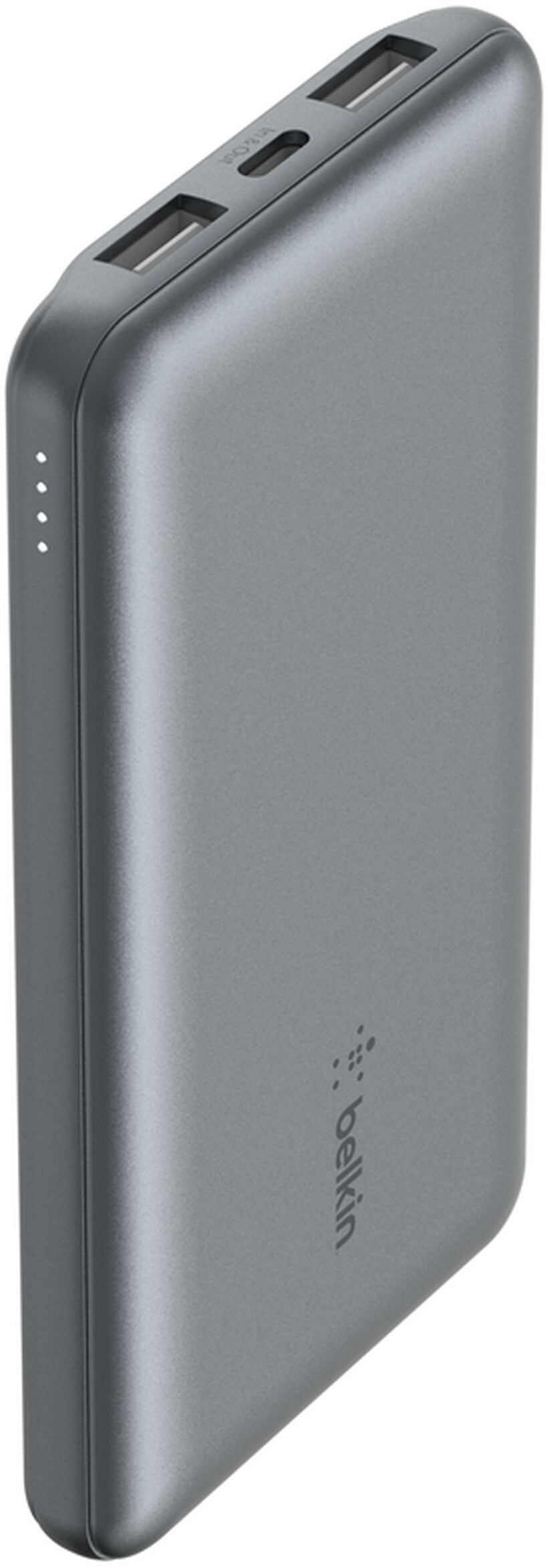 Външна батерия Belkin BoostCharge, 10000mAh, 15W, 1 x USB-C - 2 x USB-A, Сива BPB011btGY