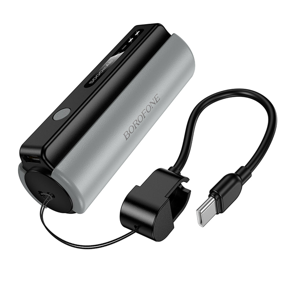 Външна батерия Borofone BJ87 Star, 5000mAh, 10W, 1 x USB-C, Сива