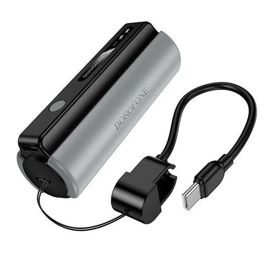Borofone BJ87 Star External Battery, 5000mAh, 10W, 1 x USB-C, Gray