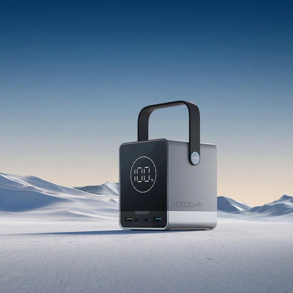 Външна батерия Cuktech, 40000mAh, 300W, QC + PD + FQI, 1 x QI - 2 x USB-A - 2 x USB-C, Черна CUKP01CTEUSL