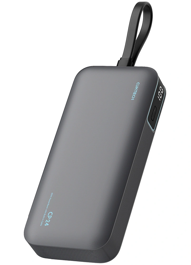 Външна батерия Cuktech LPB200N, 20000mAh, 40W, QC + PD, 1 x USB-A - 2 x USB-C, Черна CUKL200NMXGR