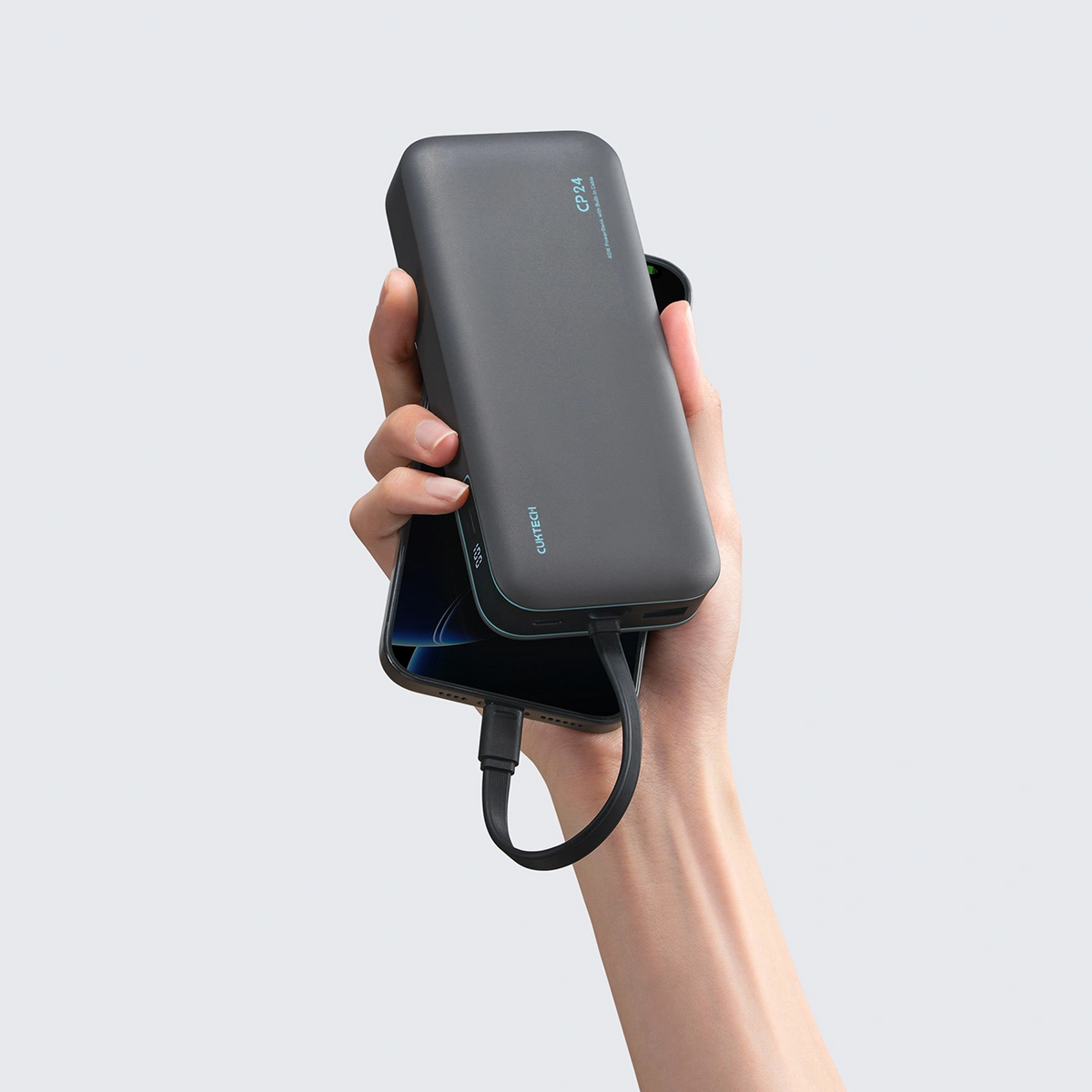 Външна батерия Cuktech LPB200N, 20000mAh, 40W, QC + PD, 1 x USB-A - 2 x USB-C, Черна CUKL200NMXGR