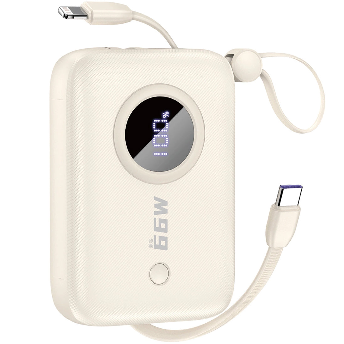 Външна батерия Dudao K14, 10000mAh, 22.5W, QC + PD, 1 x Lightning - 1 x USB-A - 2 x USB-C, Бежов