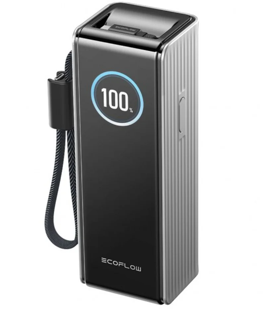 Външна батерия EcoFlow Rapid, 25000mAh, 170W, QC + PD, 1 x USB-A - 3 x USB-C, Сивa