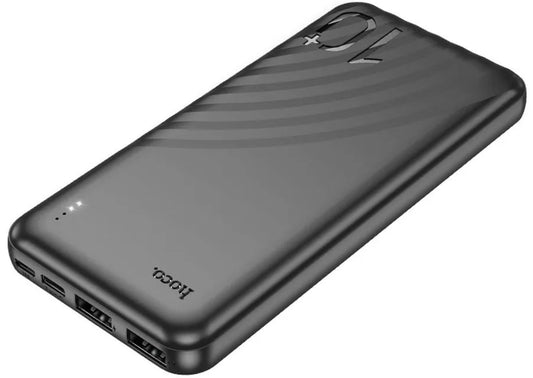 Външна батерия HOCO J123, 10000mAh, 10W, 2 x USB-A, Черна