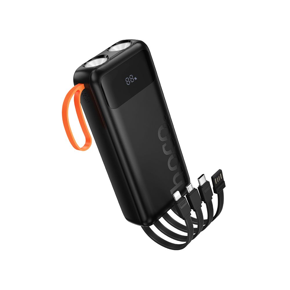Външна батерия HOCO J151A, 20000mAh, 10W, 1 x Lightning - 1 x microUSB - 1 x USB-A - 1 x USB-C, Черна