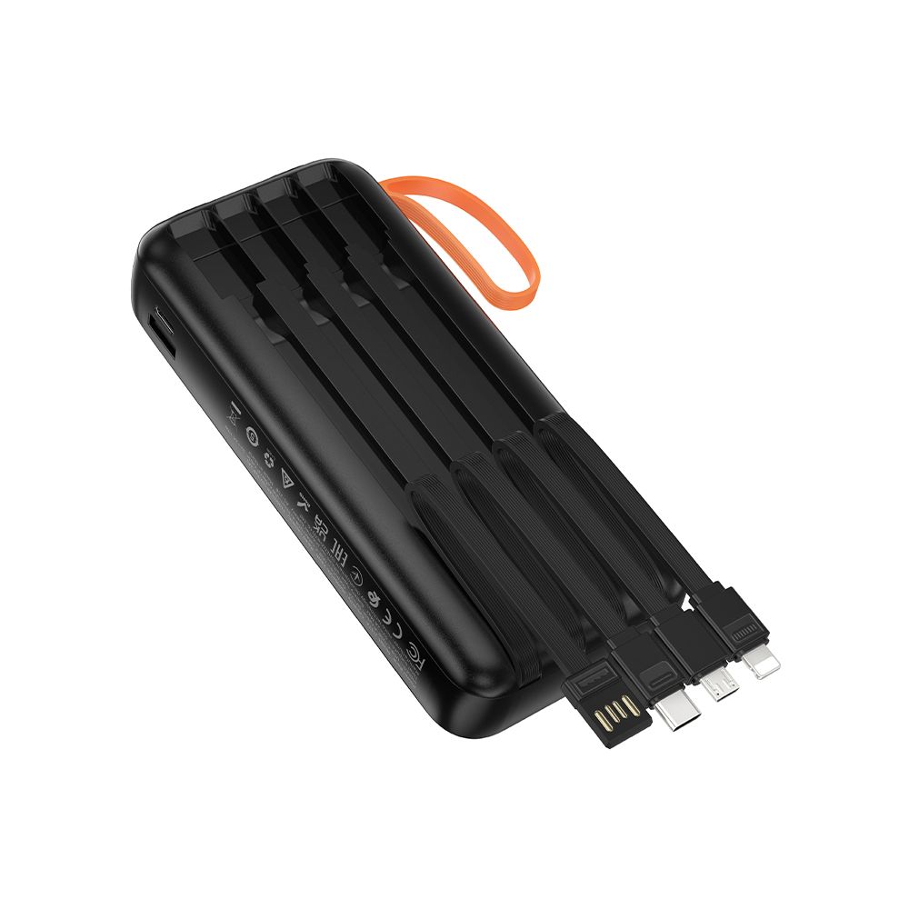Външна батерия HOCO J151A, 20000mAh, 10W, 1 x Lightning - 1 x microUSB - 1 x USB-A - 1 x USB-C, Черна