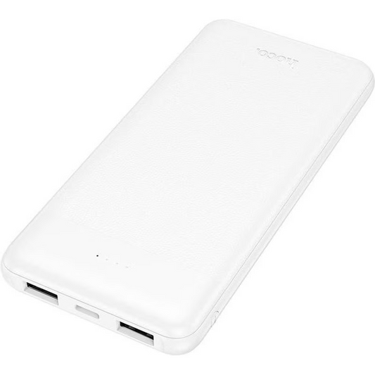 Външна батерия HOCO J153 Stability, 10000mAh, 10W, 2 x USB-A, Бяла